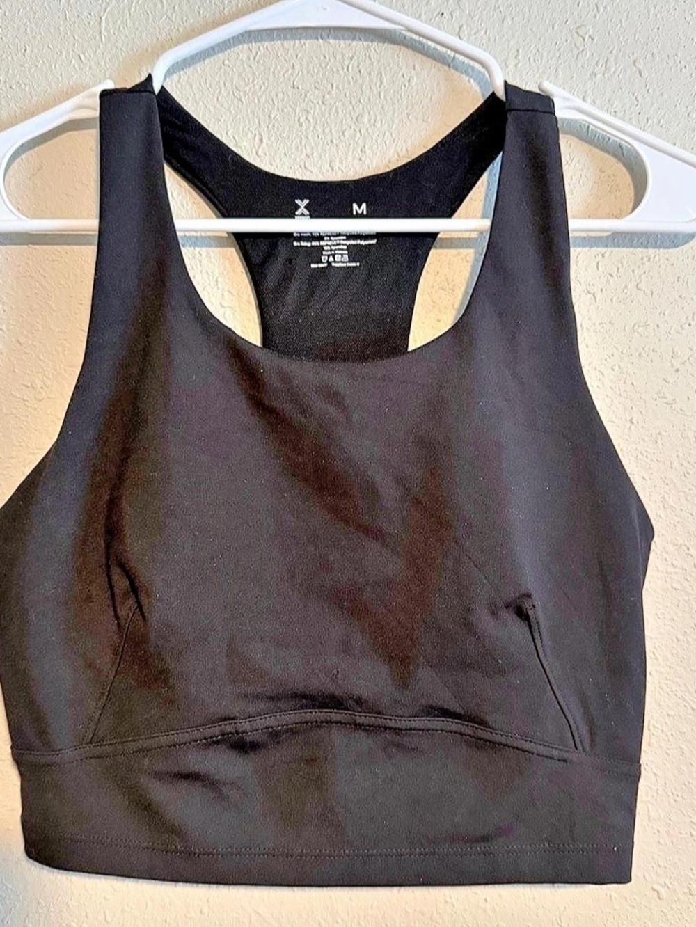 Xersion Black Sports Bra Size Medium Like New
